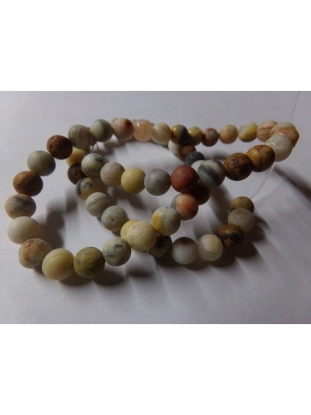 1 Strand Frosted Crazy Lace Agate 6mm Beads